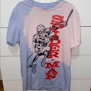 Spider-Man Graphic T-Shirt in Blue and Pink